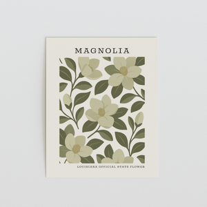Louisiana State Flower Art Print – Magnolia - The FlatFile Society