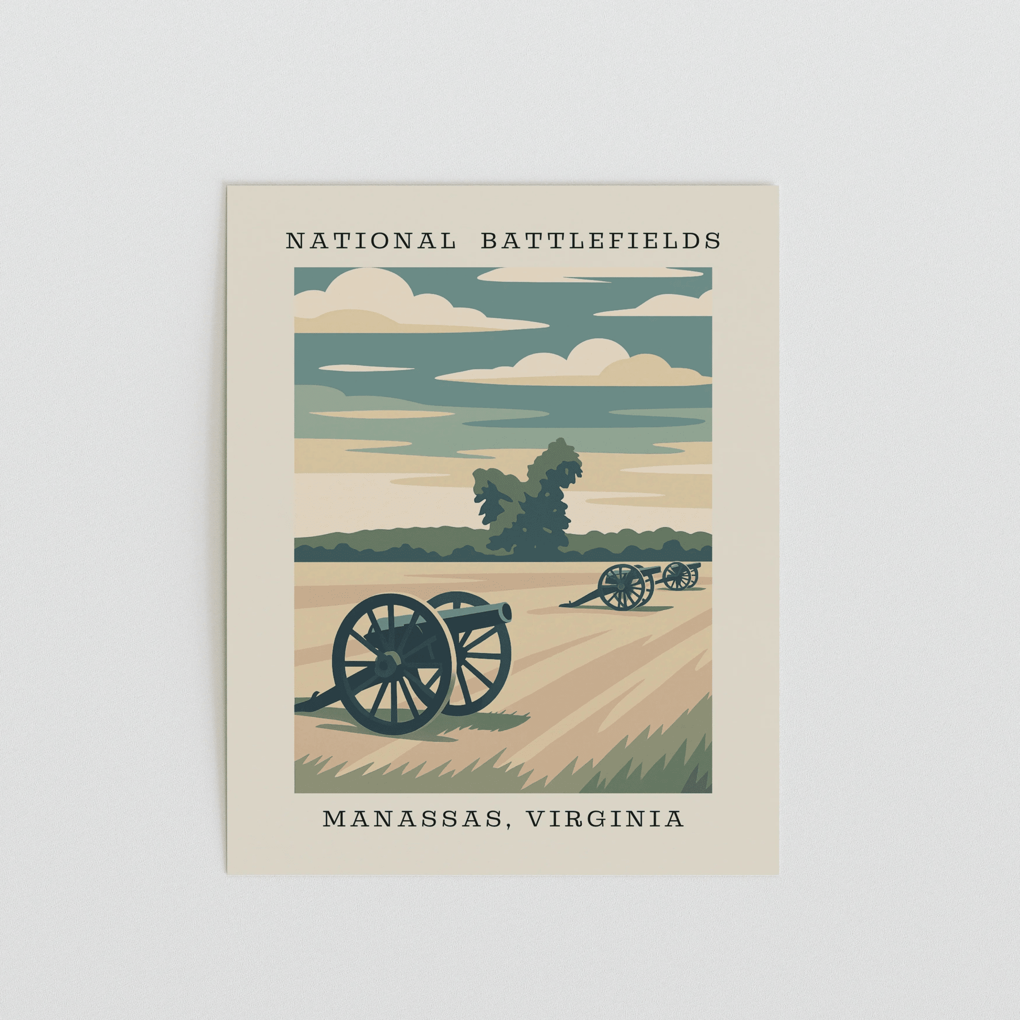Manassas National Battlefields Art Print – Virginia - The FlatFile Society