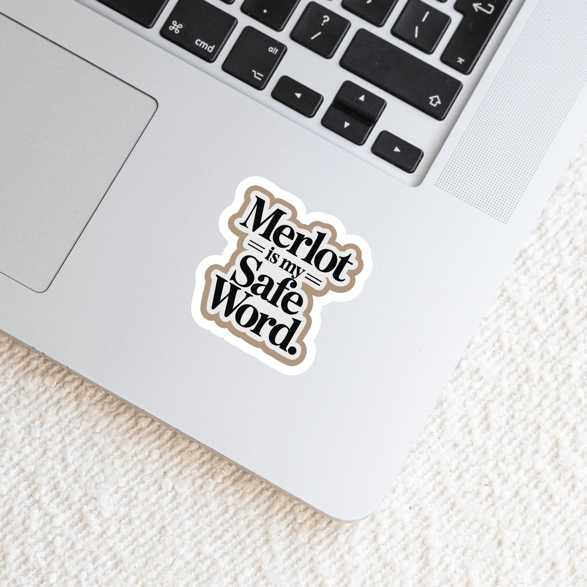 Merlot Is My Safe Word Sticker - The FlatFile Society