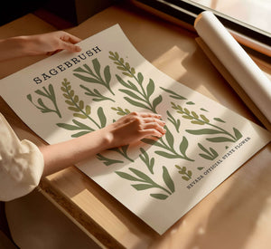 Nevada State Flower Art Print – Sagebrush - The FlatFile Society