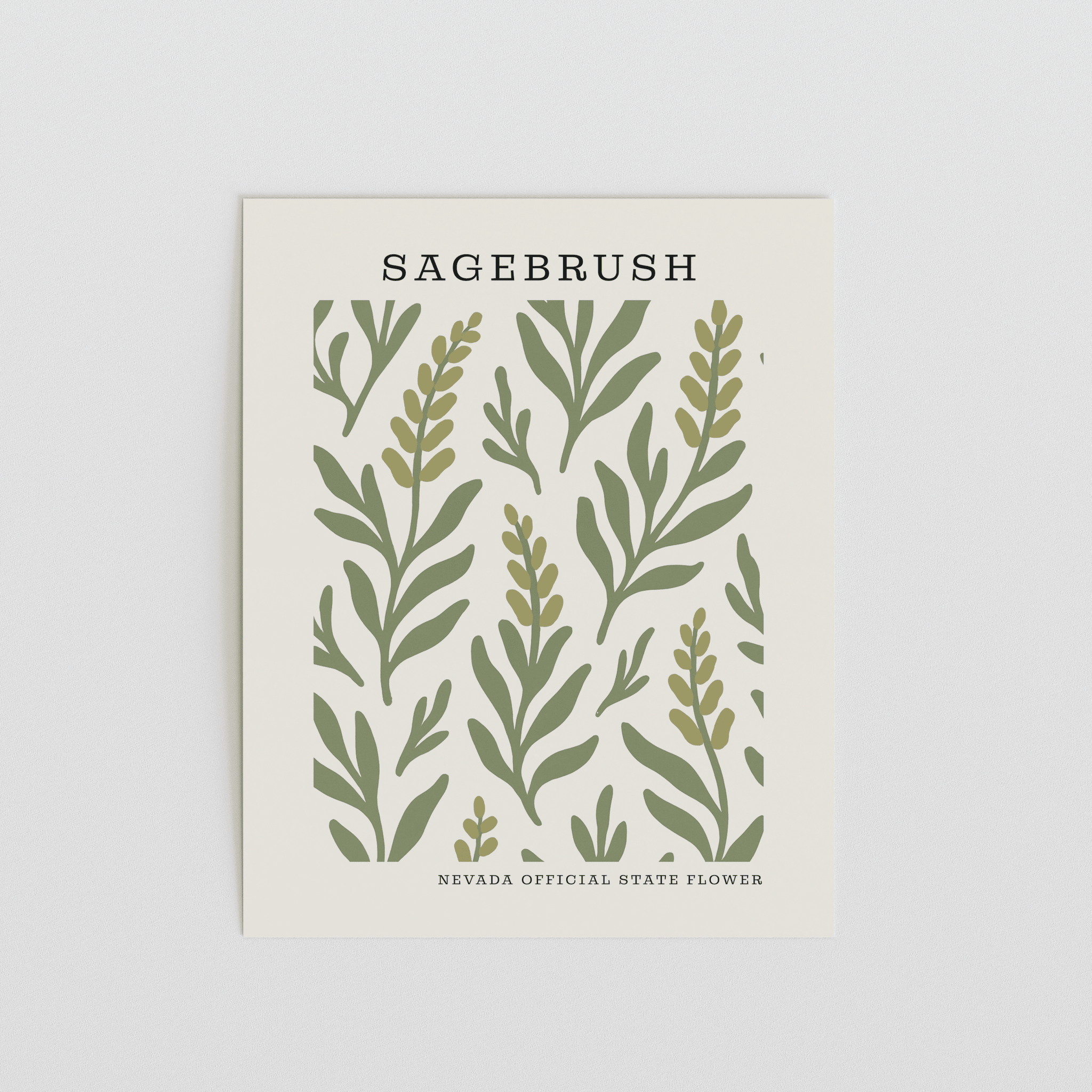 Nevada State Flower Art Print – Sagebrush - The FlatFile Society