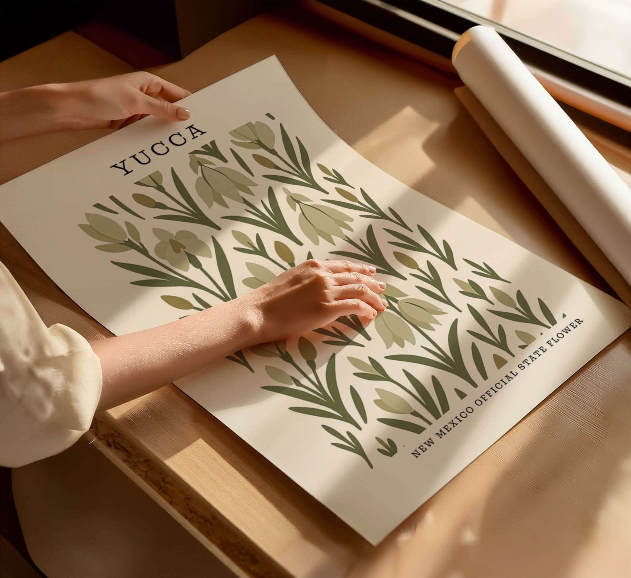 New Mexico State Flower Art Print – Yucca Flower - The FlatFile Society