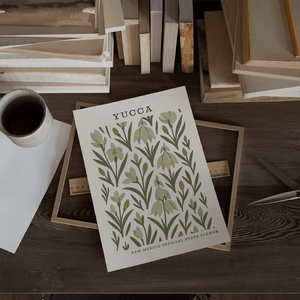 New Mexico State Flower Art Print – Yucca Flower - The FlatFile Society