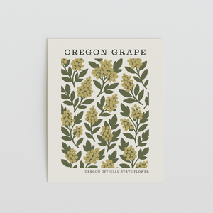 Oregon State Flower Art Print – Oregon Grape - The FlatFile Society