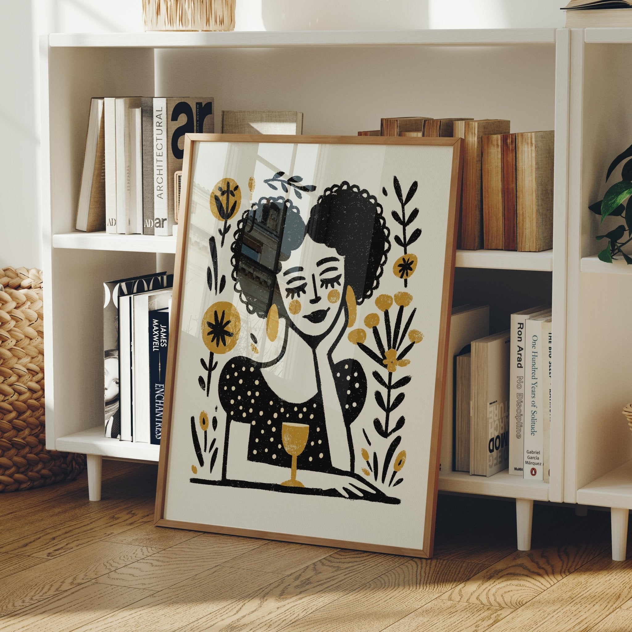 Soft Spoken, Strong Earrings, Feminine Portrait Art Print - The FlatFile Society