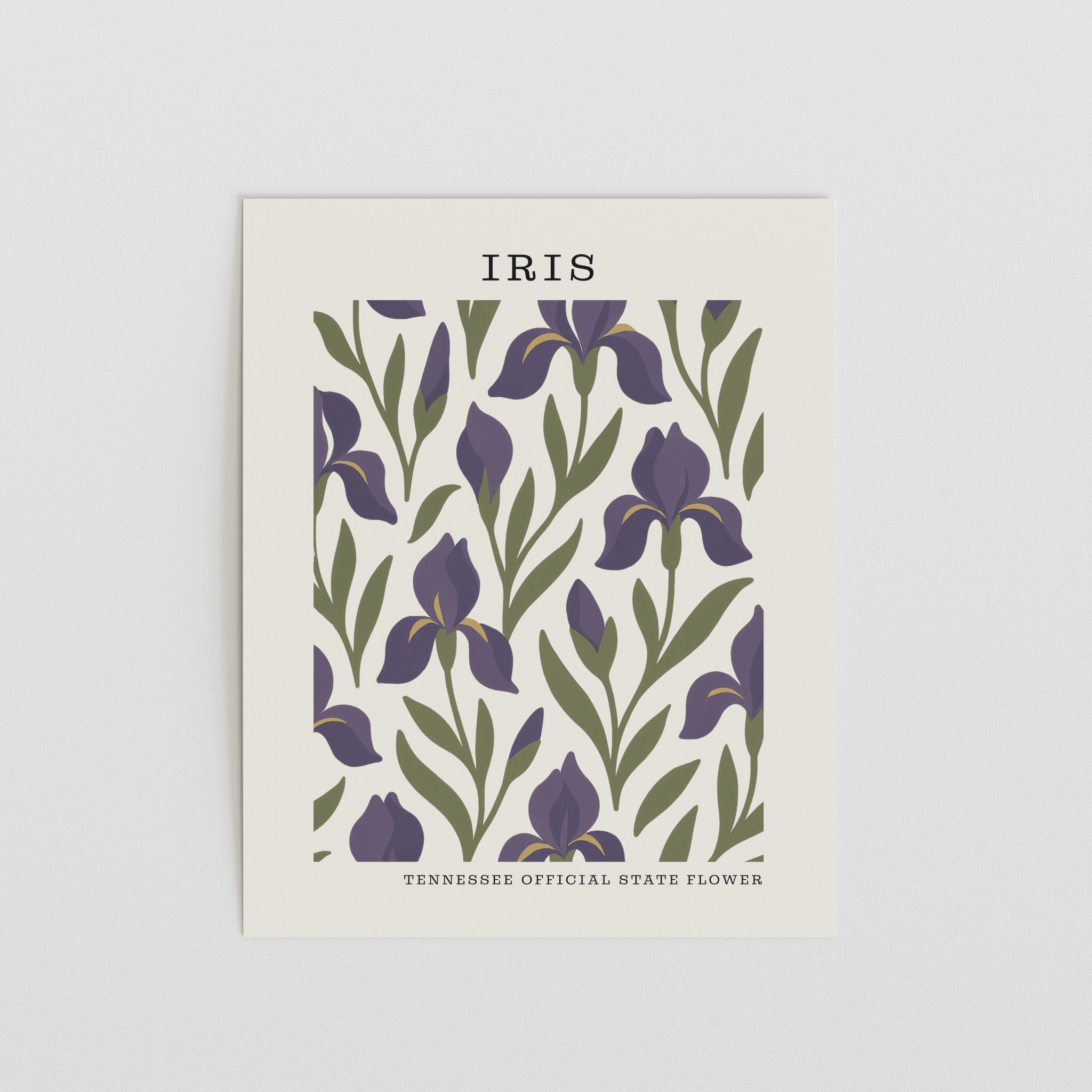 Tennessee State Flower Art Print – Iris - The FlatFile Society