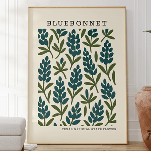 Texas State Flower Art Print – Bluebonnet - The FlatFile Society