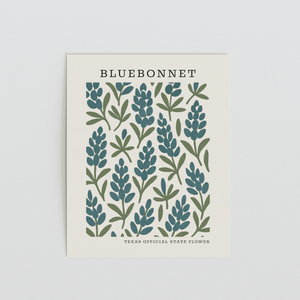 Texas State Flower Art Print – Bluebonnet - The FlatFile Society