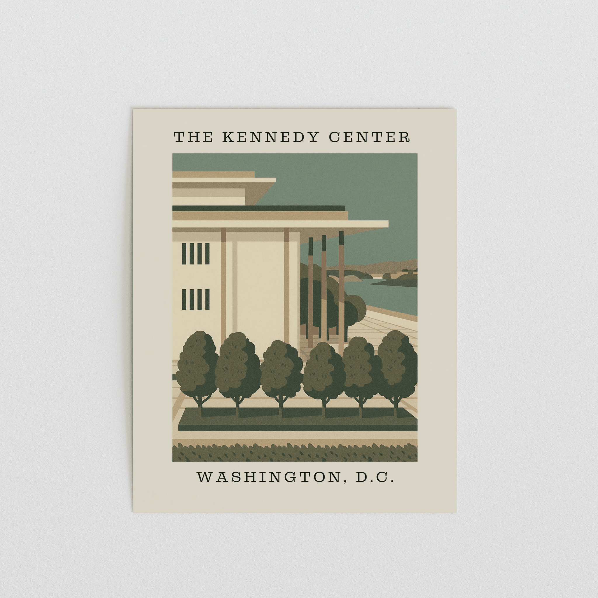 The Kennedy Center Art Print – Washington, D.C. - The FlatFile Society