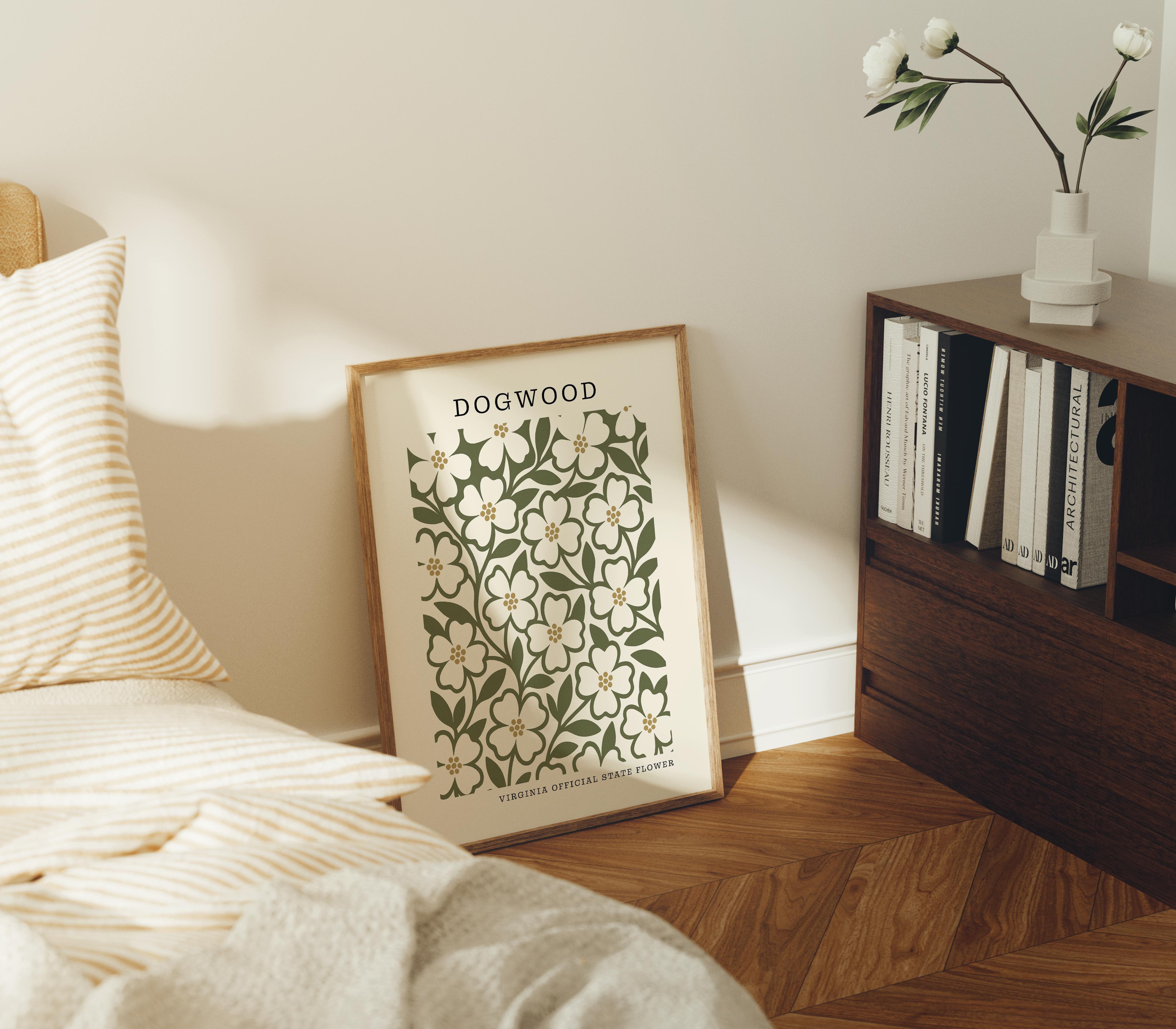 Virginia State Flower Art Print – American Dogwood