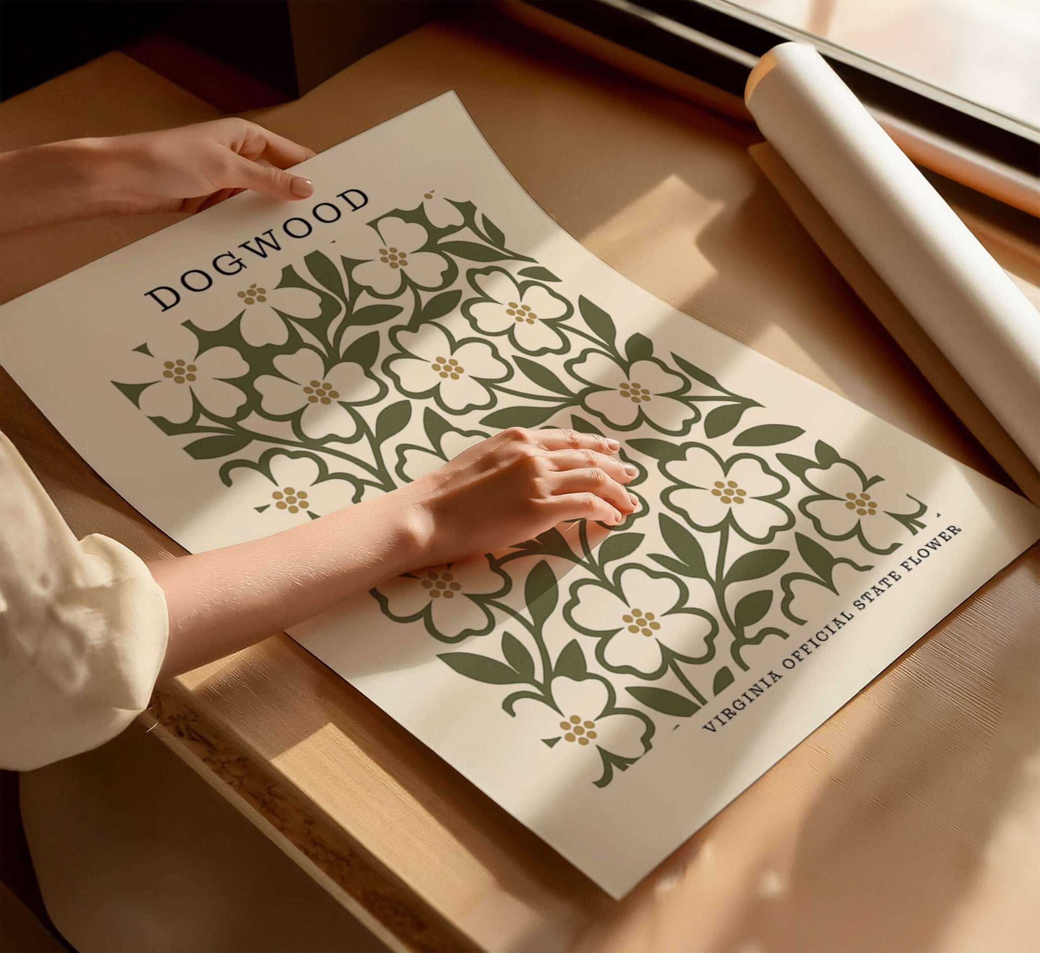 Virginia State Flower Art Print – Dogwood - The FlatFile Society