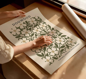 Virginia State Flower Art Print – Dogwood - The FlatFile Society