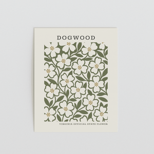 Virginia State Flower Art Print – Dogwood - The FlatFile Society