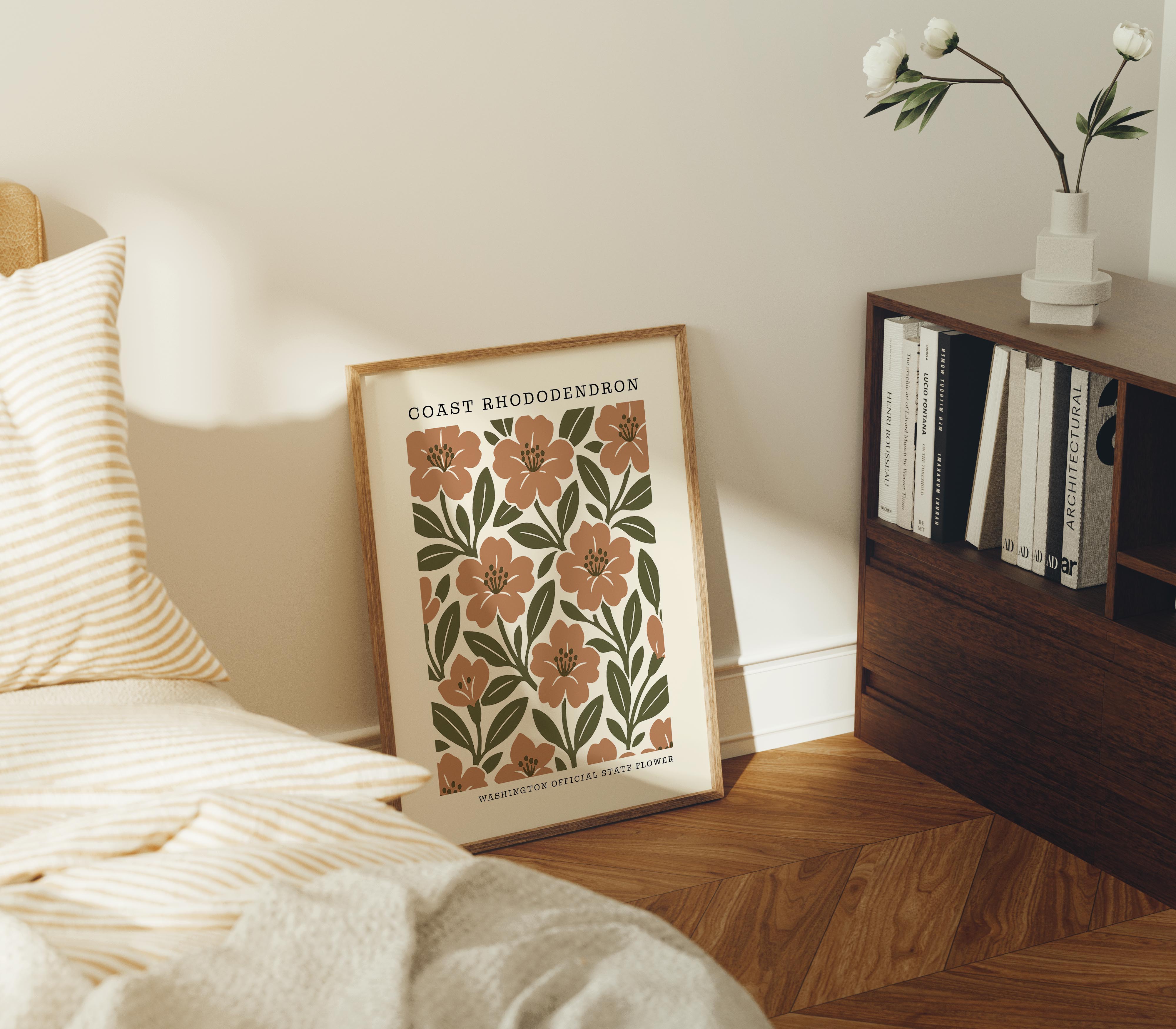 Washington State Flower Art Print – Coast Rhododendron