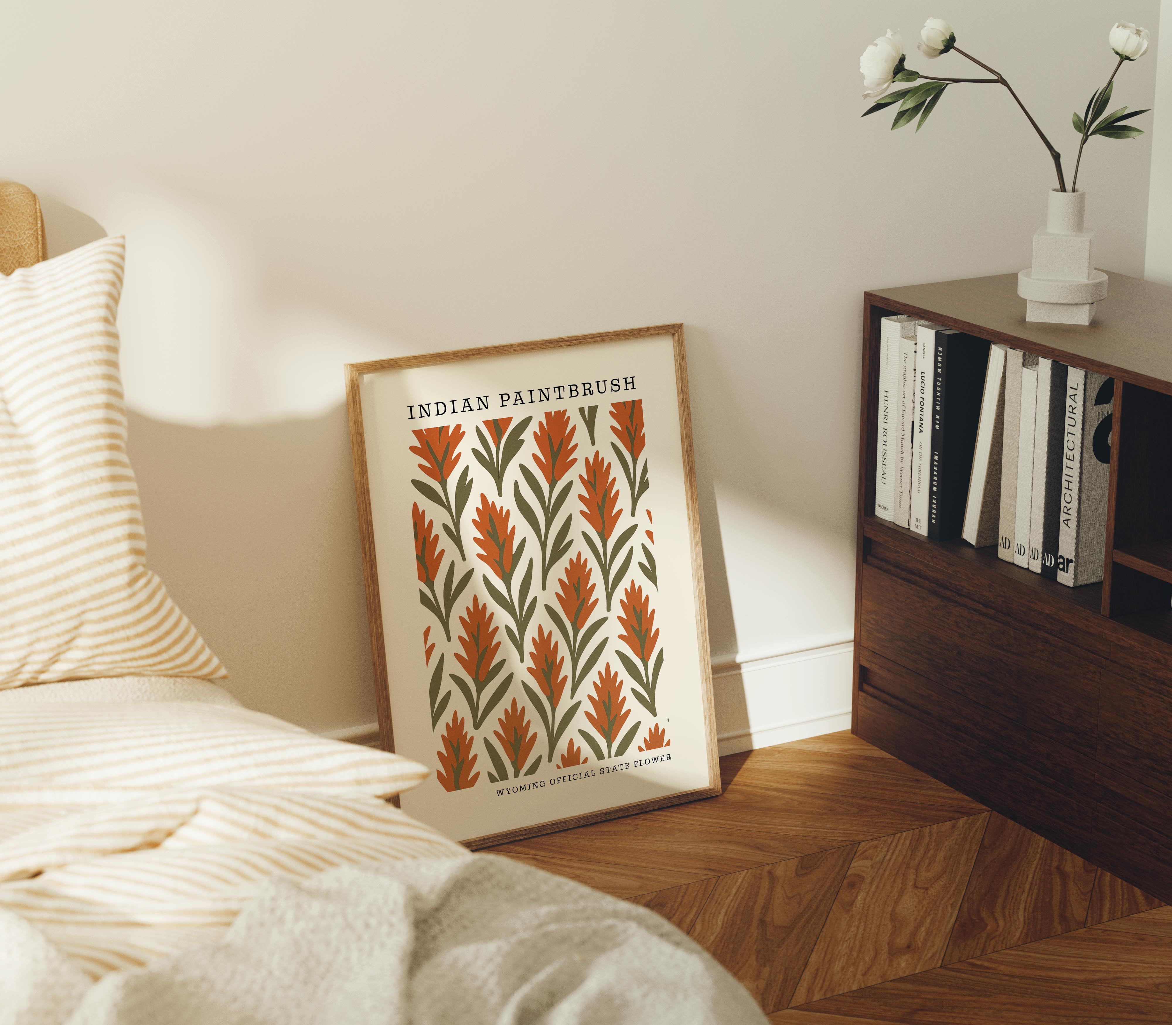 Wyoming State Flower Art Print – Indian Paintbrush